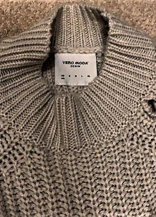 Светр, пуловер vero moda комір стійка зі шнурівкою спереду розмір m4 фото