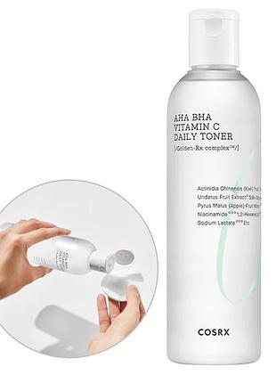Cosrx refresh aha bha vitamin c daily toner тонер-эксфолиант с витамином c