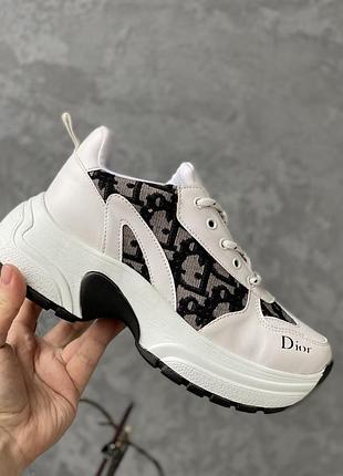 Кроссовки женские белые на платформе di