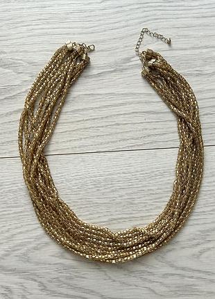 Кольє намисто біжутерія золото