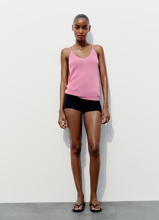Жіноча вʼязана майка. рожева розмір м zara
