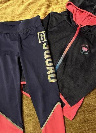 Спортивний костюм для дівчинки кофта і лосини ergee 3-4 роки, 104