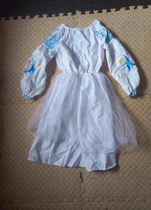 Детское вышитое платье с ластовицами "ласточки 5"