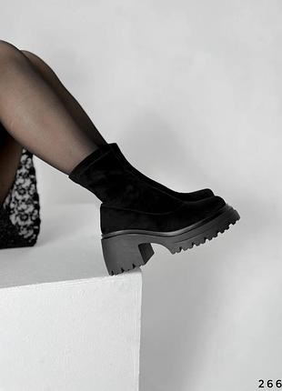 Черевики ботильони боти замш