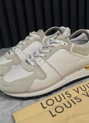 Louis vuitton run away logo sneakers white Recoleta leather жіночі кросівки шкіра оригінал 39 eur