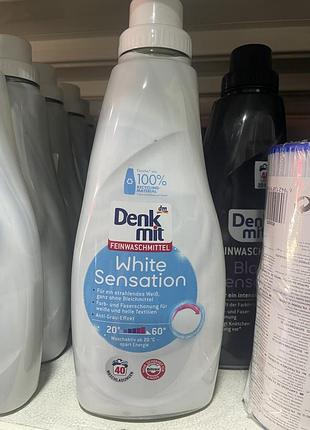 Концентрований гель для прання світлої та білої білизни свіжість denkmit, 1л