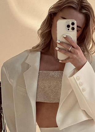 Блискучий топ zara