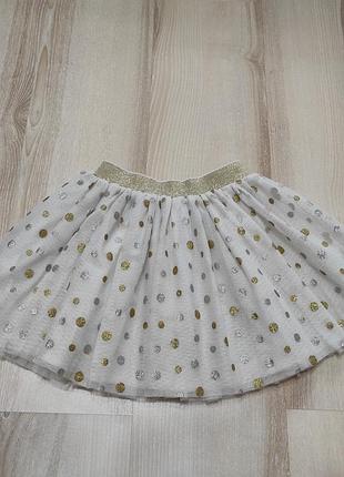 Пишна ошатна літня спідниця h&m, фатинова спідничка на підкладці на 4-6 років