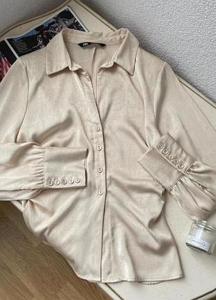 Сатинова сорочка блуза zara