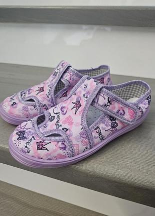 Текстильные балетки для девочки