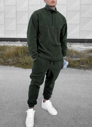 Теплий флісовий чоловічий спортивний костюм фліс