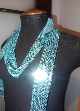 Шарфик вышитый пайетками. 9