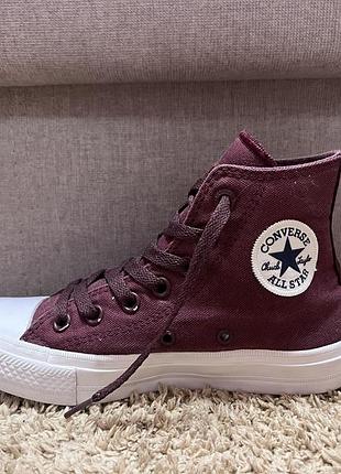 Converse chuck taylor ii бордові кеди оригінал