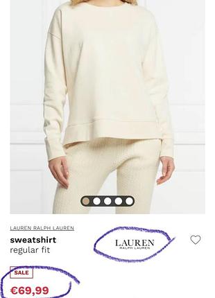 Свитшот бренд lauren ralph lauren оригинал толстовка размер s,xs,m