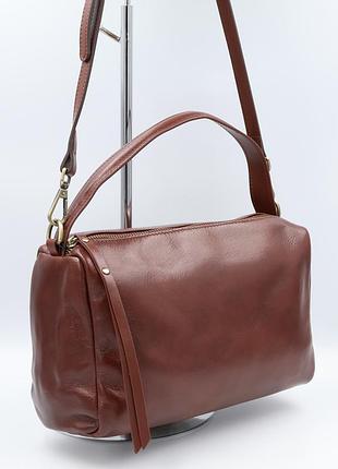 Сумка женская кожаная polina&eiterou 3012 brown