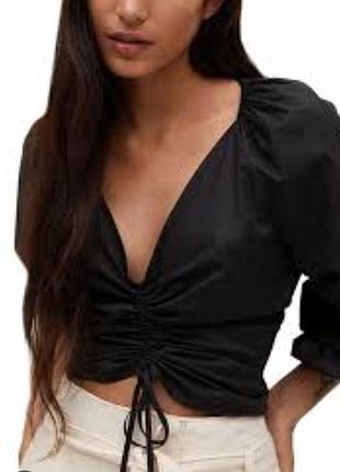 Рубашка женская топ блуза черный р.м