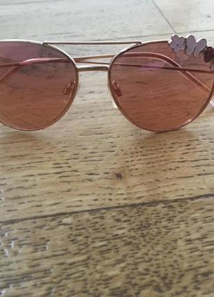 Шикарні окуляри на малу рожеві золото брендові h&m авіатори подвійний міст2 фото