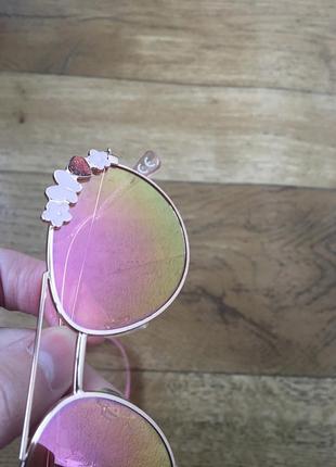 Шикарні окуляри на малу рожеві золото брендові h&m авіатори подвійний міст5 фото