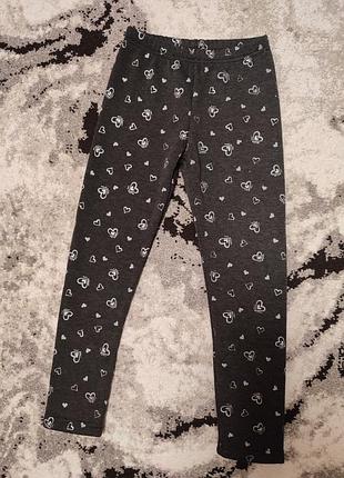 Сірі легінси, лосини на флісі ,р.116-128