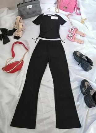 Турция костюм вискоза в рубчик