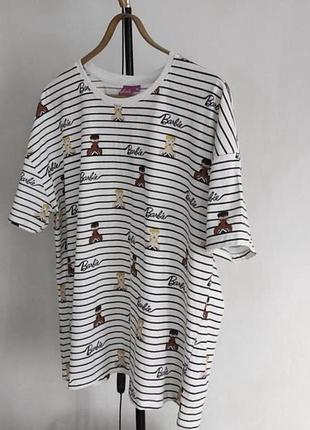 Футболка у смужку барбі barbie ххл
