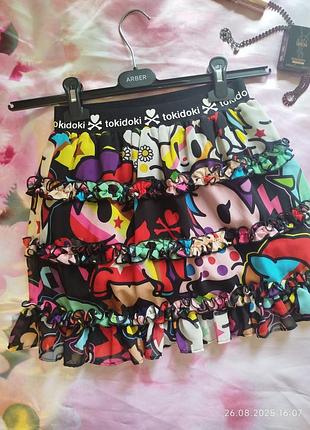 Юбка подростковая tokidoki 8 (9-12 лет) разноцветная шифон