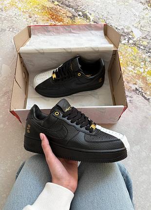 👟 кроссовки nike air force 1 banniversary edition” black white/ наляжка bs👟