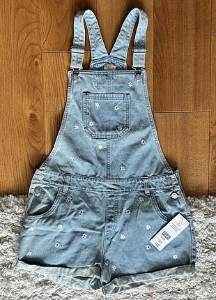 F&f зручний стильний джинсовий комбінезон комбез ромпер