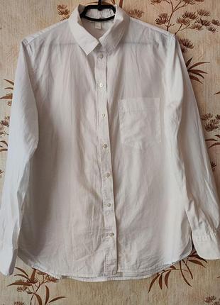 Качественная белая рубашка h&amp;m 100% хлопок