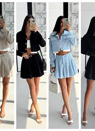 Костюм з юбкою-шорти