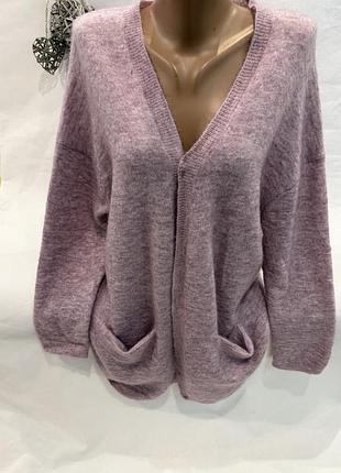 Шикарный кардиган с мохером и шерстью