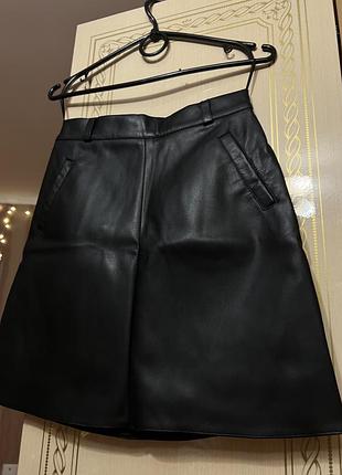 Спідниця міні з еко шкіри