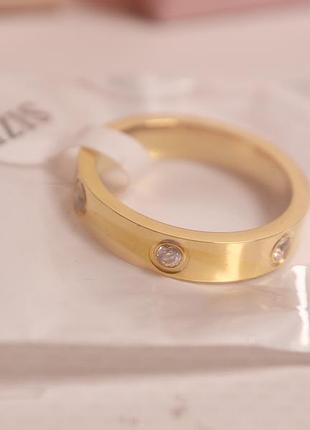 Кольцо на палец размер 6 с камушками