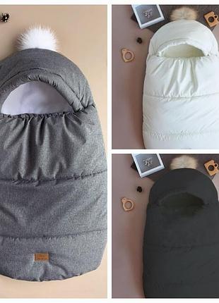 Конверт зимовий bair великий вибір та рукавиці в коляску