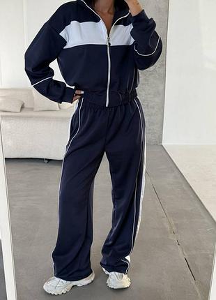 Костюм двійка , червоний та синій, чудовий крій та якість