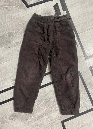 Штани вельветові теплі для хлопчика на зріст 116
