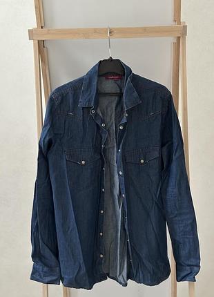 Джинсова сорочка жіноча colin’s на кнопках демісезон