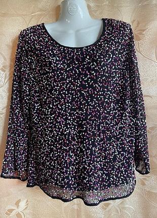 Красива святкова кофта бренду jacguesvert , чорна в паєтках, пог-52, поб-57, довжина-62