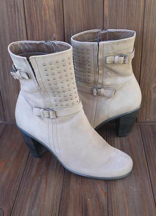 Ботильйони ecco шкіра данія 39р черевики ботинки ботильоны