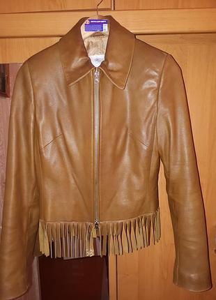 Куртка женская кожаная туречевая короткая по талию