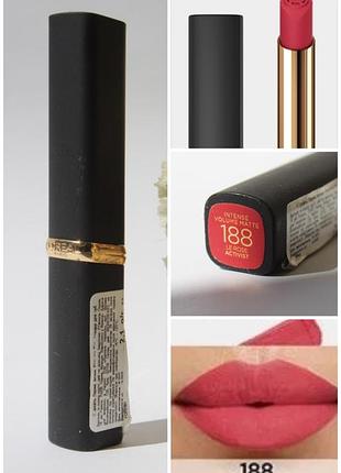 Матова пудрова рожева помада лореаль l'oreal loreal color riche intense volume matte 188 rose activist