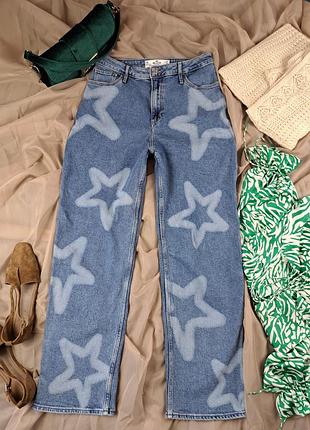 Брендовые стильные джинсы свободного кроя hollister🩵