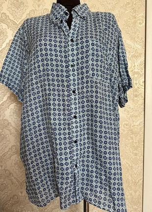 Рубанка с мужского плеча лен туника тенниска поло