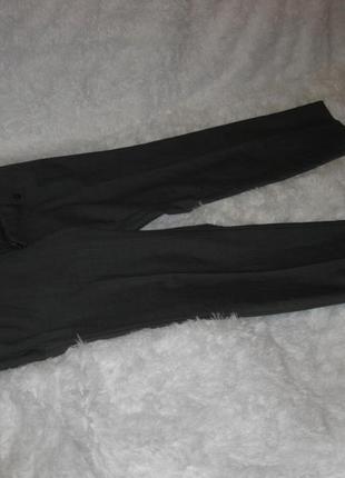 Вовна50% класичні темні офісні штани брюки marks&spencer,  slim fit,  m/ l,  км07546 фото