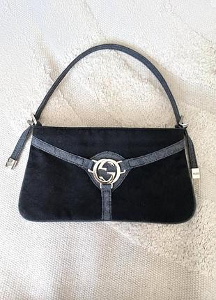 Текстильная сумка-кошелёк на короткой ручке. винтаж