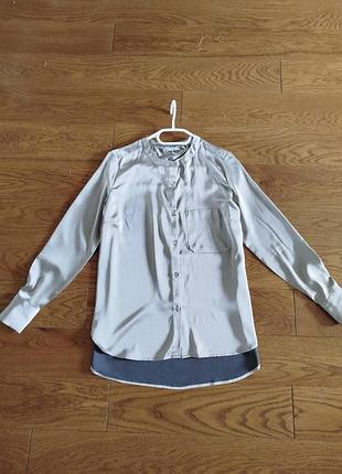 Рубашка zara атласная