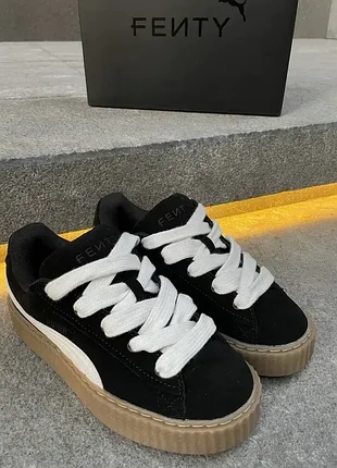 Кеди puma fenty creeper phatty чорні замшеві жіночі оригінал