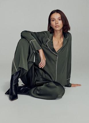 Костюм/сатиновий костюм/брючний костюм/костюм в піжамному стилі