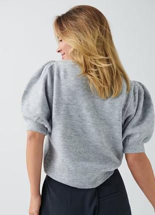 Свитшот minus серый с объемными рукавами