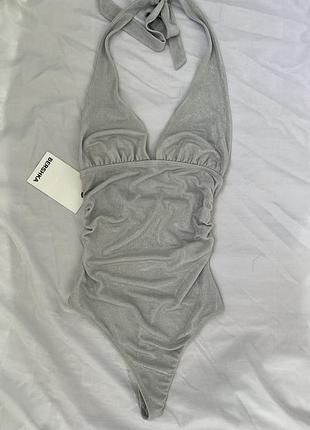 Блискуче боді bershka із зав‘язками